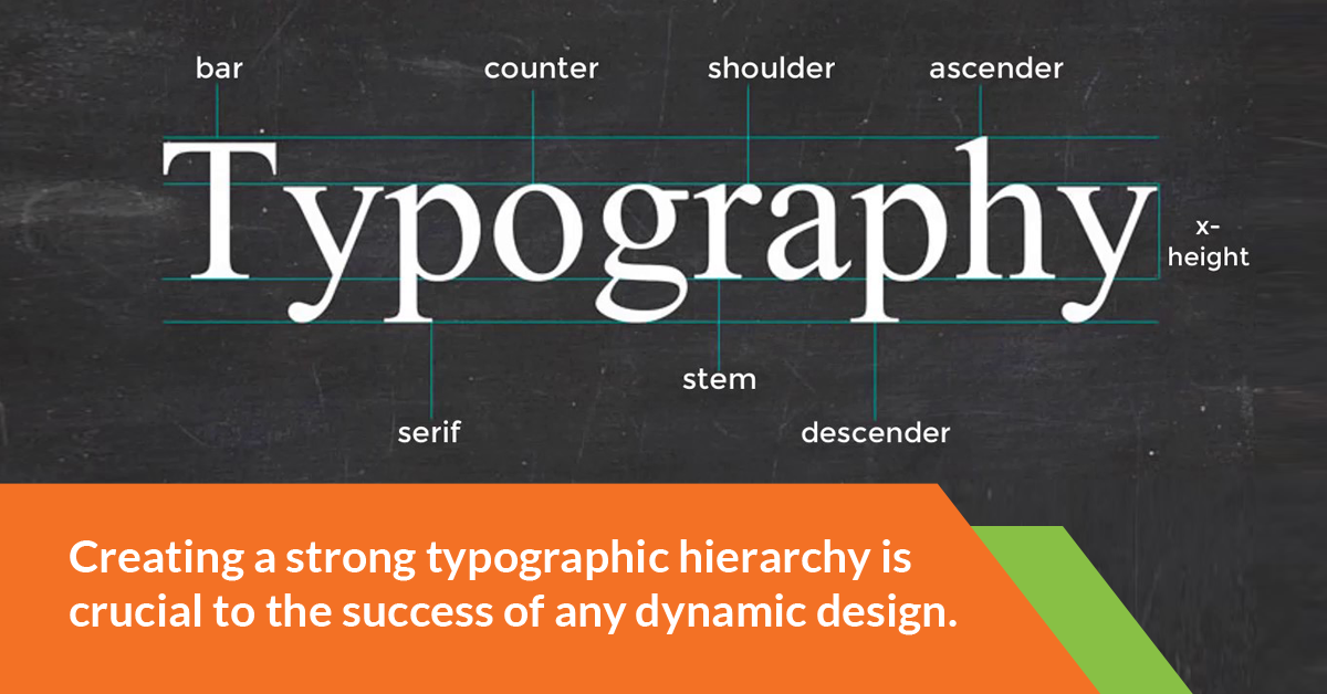 Use typography to create a Hierarchy