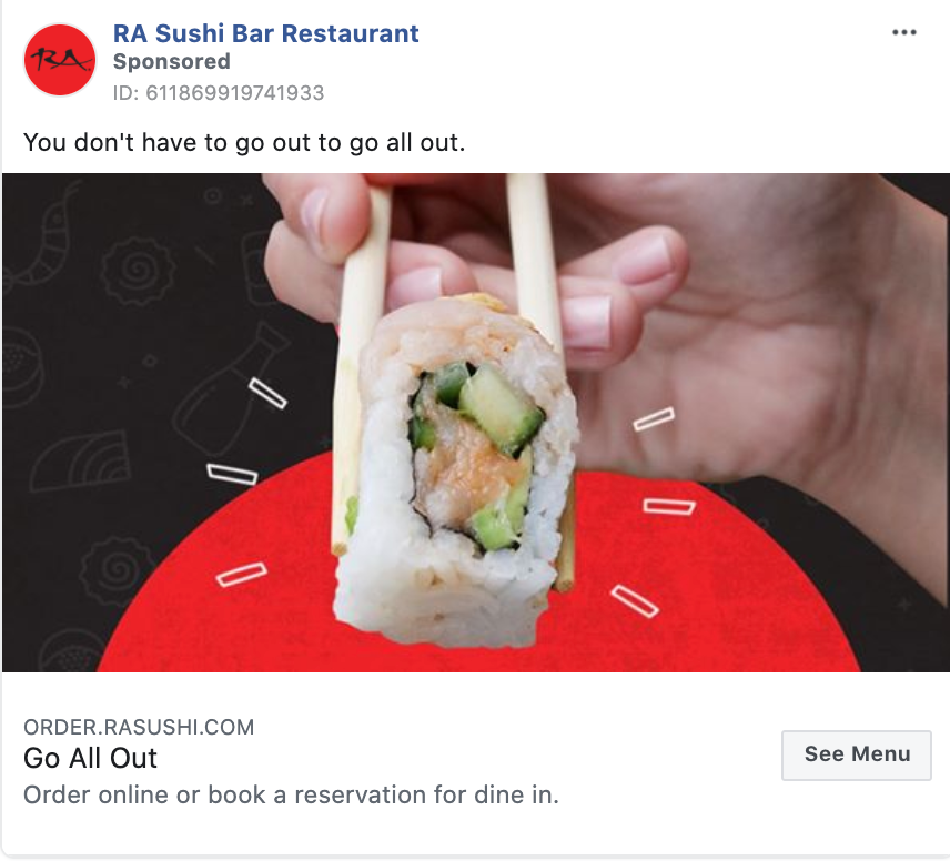 RA Sushi Ads